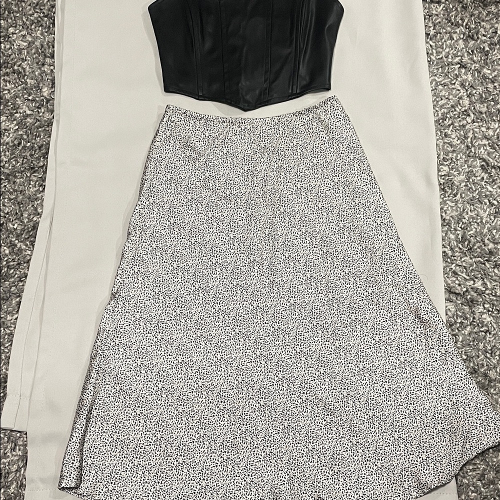 Sienna Sky Black and White Maxi Skirt